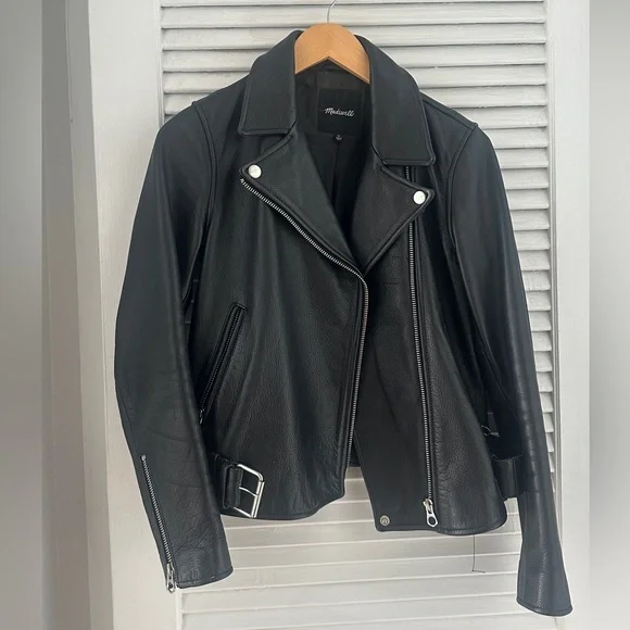 Madewell Ultimate Leather Motorcycle Jacket in M - Picture 5 of 10